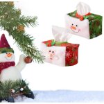 Bote  mouchoir - nol - pre nol - tissu non tiss - rouge et vert - 16x10cm