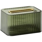 Bote  mouchoirs - zgeer - vert transparent - design  ressort - pais - impermable