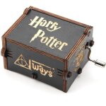 Bote  musique  manivelle en bois mcanique noir harry potter