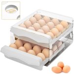 Boîte de rangement - marsee - boîte à ?ufs - 32 grilles - transparent - plastique Boîte de rangement - marsee - boîte à ?ufs - 32 grilles - transparent - plastique