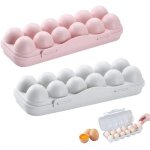 Bo�te � ?ufs en plastique - r�frig�rateur - lot de 2 - 12 ?ufs - pp de qualit� alimentaire - rose et ...