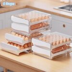Boite a oeuf de rangement frigo en plastique panier 18 oeufs range frais empilable distributeur la cuisine ...
