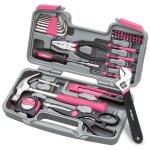 Bote  outils rose 39 pcs - kit d?outils pour madame avec caisse  outils portable complete - pincemarteautou ...