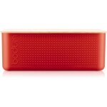 Boite à pain - bodum - 11555 - 04 - grand modèle - couvercle bambou - rouge Boite à pain - bodum - 11555 - 04 - grand modèle - couvercle bambou - rouge