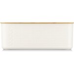 Boite  pain - bodum - 11555 - 913 - grand modle - couvercle bambou - blanc