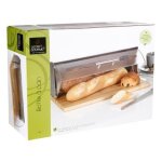 Boîte à pain - eazy living - alix - transparent - bambou - contemporain Boîte à pain - eazy living - alix - transparent - bambou - contemporain