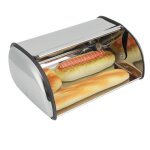 Bo�te � pain - haute qualit� - acier inoxydable - 44x27x18 cm - design contemporain - circulation dair ...