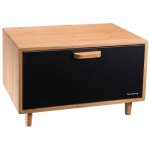 Bo�te � pain - klausberg - kb - 7399 - bambou - acier - noir - 38x26x23 cm
