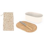 Bo�te � pain - pebbly - 4 en 1 - coton bio - bois - z�ro d�chets