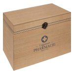 Bote  pharmacie little cottage bois 28x20cm - atmosphera createur dinterieur