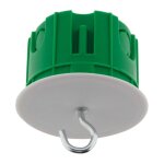 Bote point de centre murs pleins 65mm + crochets suspension - vert - zenitech