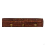 Boite porte encens en bois motif arbre de vie
