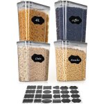 Bo�te de rangement alimentaire herm�tique - svatv - 4l - lot de 4 - herm�tique - transparent - empilable ...