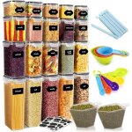 Boîte de rangement alimentaire - jotol - lot de 20 - hermétique - plastique - Étiquettes incluses Boîte de rangement alimentaire - jotol - lot de 20 - hermétique - plastique - Étiquettes incluses