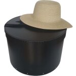 Grande bote  chapeaux ronde en carton noir avec ruban noir