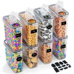 Boite rangement cuisine lot de 8 boite hermetique alimentaireboite plastique alimentaire sans bpa - tiquettes ...