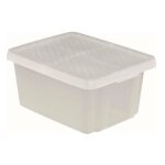 Boite de rangement - curver - container essentials 26l - couvercle transparent - plastique - 44x34x27cm ...