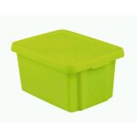 Boite de rangement - curver - essentials 26l - couverture verte - plastique - mixte