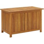 Boîte de rangement de jardin - coffre dexterieur - 90x50x106 cm - bois dacacia massif - imperméable Boîte de rangement de jardin - coffre dexterieur - 90x50x106 cm - bois dacacia massif - imperméable
