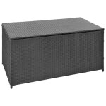 Vidaxl caisse de stockage de jardin poly rotin noir banc boîte de rangement 42498 Vidaxl caisse de stockage de jardin poly rotin noir banc boîte de rangement 42498