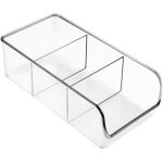 Bo�te de rangement - non sp�cifi� - 3 compartiments - plastique transparent - empilable - pour placard ...