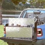 Bo�te de rangement - bo�te � outils en aluminium - caisse � outil alu. verrouillage cl� dim. 50l x 155l ...