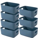 Boite rangement plastique pour rangement cuisinepanier plastique rangement salle de bain (25x17. 5x9. ...