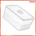 Bo�te de rangement pour r�frig�rateur - akozon - l - grande capacit� - couvercle clair - joint herm�tique ...