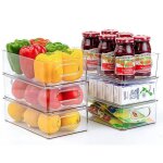 Botes de rangement pour rfrigrateur - yyixing - jeu de 6 - empilable - organisateur frigo