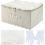 Bo�te de rangement pour robe de mari�e avec 40 feuilles et 1 paire de gants en microfibre sans acide ...