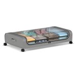 Bo�te de rangement sous le lit - akozon - avec couvercle et roues - gris - capacit� 33 kg - acier & tissu ...