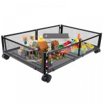 Bo�tes de rangement sous le lit avec roulettes - tiroir sous lit - pliable en m�tal - 60x40x16 cm - noir ...