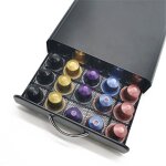 Bo�te de rangementsupport de rangement pour capsules de caf� nespresso 50 pi�ces �tag�re en fer - 50 ...