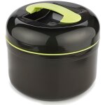 Boite repas isotherme - valira - grande lunch box - noir et vert - 1. 5l