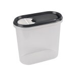 Boite saupoudreuse  sucre - ant - 19x10. 5x18 cm - plastique - 2 l - couleur transparent et anthracite ...