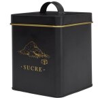 Bote  sucre en mtal lounge 19cm noir