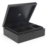 Bo�te � th� - bredemeijer - 184006 - 6 compartiments - noir - bambou