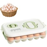 Bo�te � ?ufs avec minuterie - dok - 24 compartiments - 325x229x82 cm - plastique pp - couvercle transparent ...