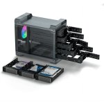 Botier de disque dur externe - yottamaster - aluminium - 90 to - ventilateur rvb - 5 baies 35 / 25