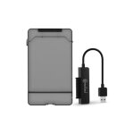 Bo�tier externe 2 en 1 pour disque 2. 5 sata usb3 322 - bk noir