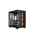 Bo�tier gaming - thermaltake - view 380 xl ws argb - noir - verre tremp� - mini itx micro atx atx