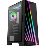 Boitier moyen tour atx - aerocool - mirage v2 rgb - panneau vitr - 3 ventilateurs 120 mm - noir