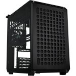 Botier pc - cooler master - qube 500 flatpack black edition midi tower noir atx / sfx 120mm ventilateurs ...