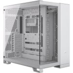 Bo�tier pc - corsair - 6500x tempered glass mid - tower dual chamber - blanc