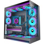 Bo�tier pc � double chambre - hyxn - 8 ventilateurs argb pwm - 6x140mm et 2x120mm - support radiateur ...