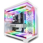 Bo�tier pc gamer mid - tower - musetex - y6 - 7 ventilateurs argb - verre tremp� 270� - connectique type ...
