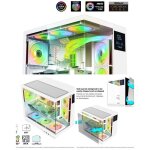 Bo�tier pc gamer - spirit of gamer - viper crx - blanc - �cran lcd frontal - argb 6 ventilateurs
