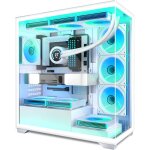 Bo�tier pc gaming tour m�diane - ansaite - 7 ventilateurs pwm argb - verre tremp� panoramique - support ...