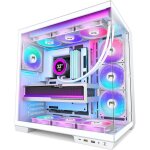 Bo�tier pc de jeu double chambre - debsy - h1 - blanc - 7 ventilateurs pwm argb - type - c - 3 radiateurs ...