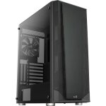 Bo�tier pc moyen tour atx - aerocool - prism v1 - panneaux vitr�s - couleur noire - taille unique